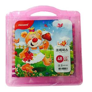 모나미 귀여운 아기곰레아 크레파스 48색