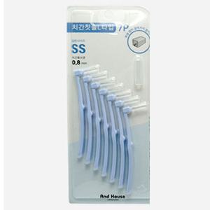 덴탈 치간 칫솔 치아 치실 이쑤시게 L형 7P 0.8m