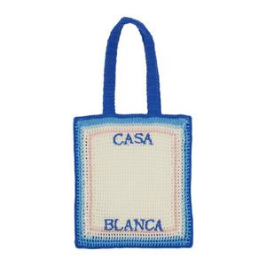 카사블랑카 핸드메이드 크로셰 토트 백 APS25BAG121 01BLUEGRAD