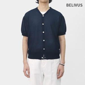 [빌리버스]남성 여름 브이넥 니트 크롭 반팔가디건 BGTT026