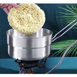 야외 캠핑 1.5L 1P 스텐 포트 휴대용 접이식 손잡이