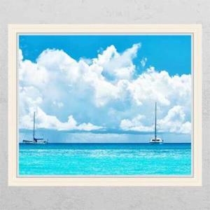 아트박스/꾸밈 im596-그림같이파란바다에서_창문그림액자