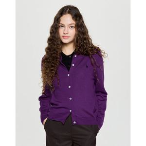 헤지스 여성 25FW 시즌오프ONLINE EXCLUSIVE울100 카라 가디건 다크바이올렛 HSSW5D001V3