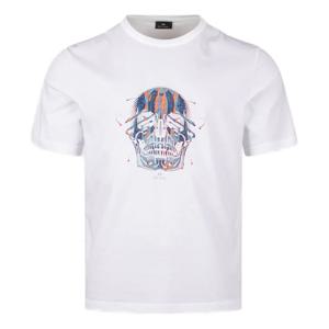 25FW 스컬 프린팅 티셔츠 화이트 M2R 220X TP5242 01