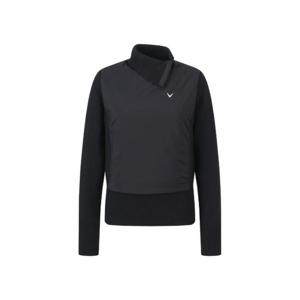 캘러웨이골프긴팔티 PQC CWSO24W603_BK 여성 겨울 몸판 패딩 풀오버