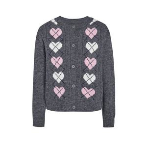 [제이제이 지고트]하트 패턴 아가일 니트 가디건 GRBN1CD571