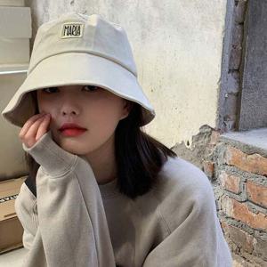 MARIA 자수 패치 버킷햇 빅사이즈 사계절 벙거지모자