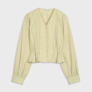 [미쏘]프릴 페플럼 블라우스 (MIWBLC912G-T)