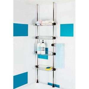 갤러리 기둥식 욕조위 선반 400 -4단 기둥식선반 욕실선반 욕실정리 욕실수납