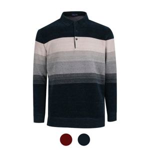 [파파브로] 맨즈 캐주얼 기모 배색 카라 긴팔티 IU-KN-201,2