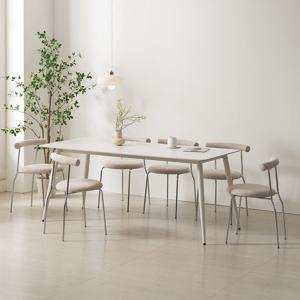 마리메종 벨로 1800 6인 사각형 포세린 세라믹 식탁세트 B_착불