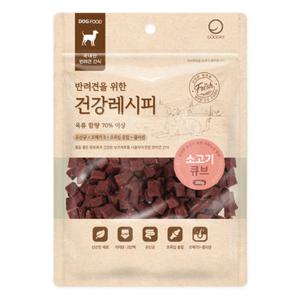 건강레시피 소고기 큐브 300g 강아지간식
