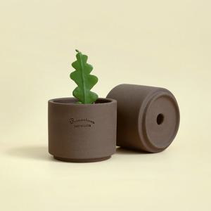 마이플랜트 로자리안 에보니 미니 실린더팟 9호 분갈이 국산 화분 인테리어 토분