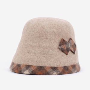 [아가타(모자)]여성 포인트 체크 양모 벙거지 AG28WBK006