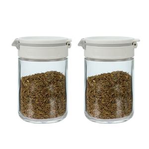 시노글라스 듀얼스파이스양념병 화이트 200ml 2조 밀폐용기 카페