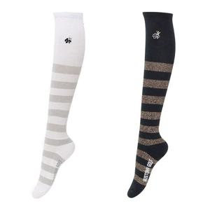 여성골프웨어 스트라이프 골프니삭스 여성 양말 스포츠 발바닥도톰