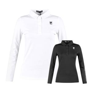 보스케 여성 봄 가을 골프웨어 골프 카라티 무지 긴팔 티셔츠 L102369