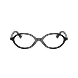 미우미우 레터링 로고 타원형 안경 SMU01XV1AB1O1