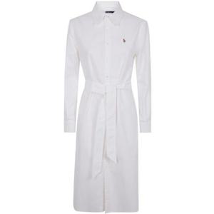 폴로 랄프로렌 미디 원피스 211928804 001 WHITE
