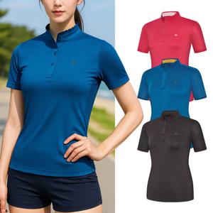 콜핑 여성 하이쿨 흡습속건 메쉬 등산 반팔 카라 티셔츠 KSC054RT9W