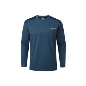 [미즈노(스포츠)]기모 폴리 스판 기능성 러닝 티셔츠 롱슬리브 딥네이비 32YA460016