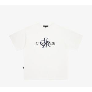 시티브리즈 더블 로고 반팔 티셔츠 BB CMF1TS09 WH