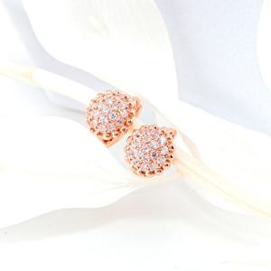 오팔하우스 14k 국화꽃 큐빅 원터치 귀걸이 OPDLE5967