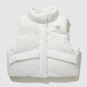 엄브로조끼 LQC UP422CDVN3-SCW 우먼스 코지 크롭 패딩베스트 / sweetcorn