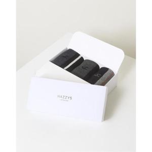 [헤지스]HISS6E505N2_남성 네이비 스트라이프 컬러 배색 장목 남성 양말 세트