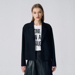 [앤클라인(여성의류)]오버핏 언더 밴딩 울 재킷 X281J012400