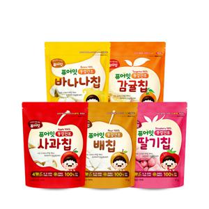 퓨어잇 동결건조 과일칩 5봉세트 아이 과자 과일100% 간식