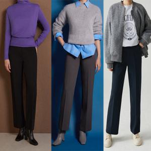 여성 트리코트 세미와이드 기모 본딩 팬츠 3종세트(LWGW)