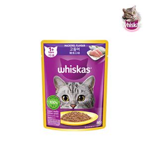 위스카스 고양이파우치 고등어 80G