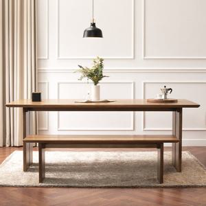 [에보니아] 미사 원목 4인용 식탁세트 (테이블1+벤치2)