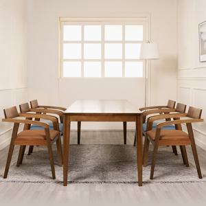 에보니아 테일러 원목 6인용 식탁 세트 (의자C형6)