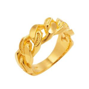 [한국금다이아몬드] 남자 순금 반지 라운드 체인 24K 11.25g 애끼 검지