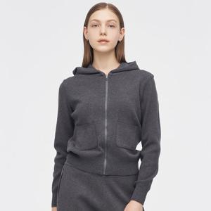 [링스] 여성 니트 후드집업 셋업 L21D3SD186_DG