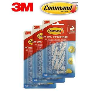 3M 투명 데코레이션 클립 60개