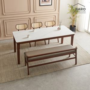 라로퍼니처 벨로나 1900 포세린 세라믹 6인 식탁 세트 (식탁+의자3+벤치1)