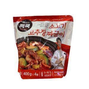 코스트코 백종원의 빽쿡 고추장 짜글이 400Gx4_냉장