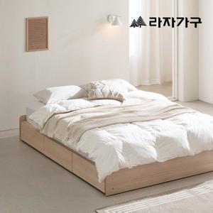 라자가구 베티 A형 서랍형 침대 프레임 Q + 큐원컴포트폼매트