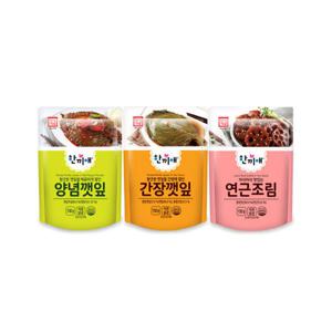 한성기업 한끼애 반찬세트 [양념깻잎150g+간장깻잎150g+연근조림150g]