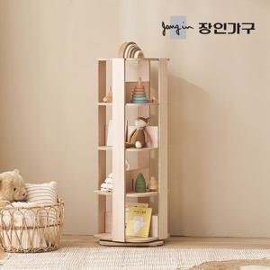 장인가구 베비 E0등급 전면 회전 책장 책꽂이 4단 아기 교구장