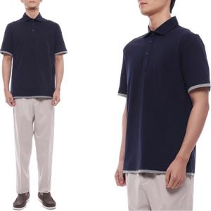 [브루넬로쿠치넬리] 25SS 남성 페이크 레이어드 폴로 반팔티셔츠 (M0B133966 CD325 25S)