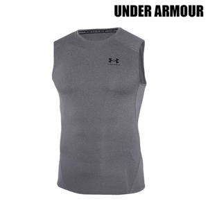 언더아머 남성 민소매 UA 히트기어 아머 컴프레션 슬리브리스 그레이 1361522-090