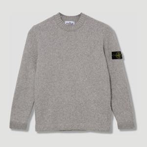 스톤아일랜드 멜란지 그레이 리브 크루넥 스웨터 K2S155100056S