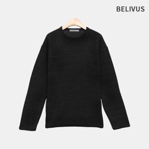 빌리버스 남자 가을 겨울 심플 베이직 기본 라운드 니트 BVC013