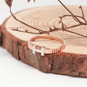 오팔하우스 14k 투톤 H이니셜 반지 OPGDR23