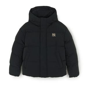 MLB  (3ADJV0356-50BKS) 바시티 빈티지 레터링 후드 숏패딩