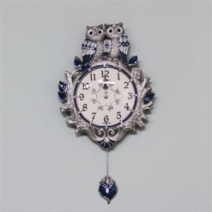 쌍부엉이2-추 주석 무소음 벽걸이 벽시계 부엉이시계 부엉이벽시계 추시계 인테리어벽시계 벽걸이시계